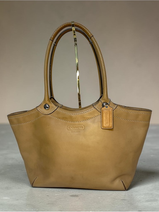 Coach Handbags - COACH Bleecker Legacy Tote in Tan